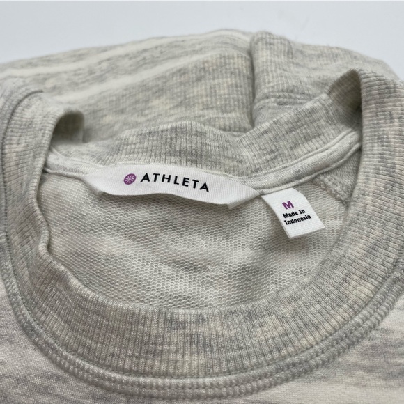 Athleta Gray Striped Criss Cross‎ Sweatshirt Dress - Picture 4 of 6